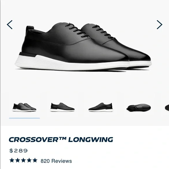 Wolf & Shepherd CROSSOVER™ LONGWING Casual Men’s Dress Sneakers Size 8 Crossover™ Longwing | Hybrid Dress Shoes | WOLF & SHEPHERD  main image 2